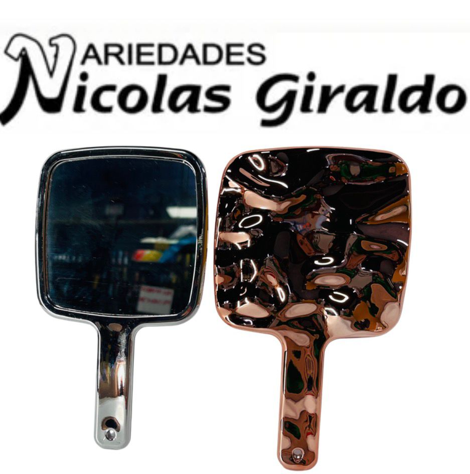 Espejo cartera fino con mango