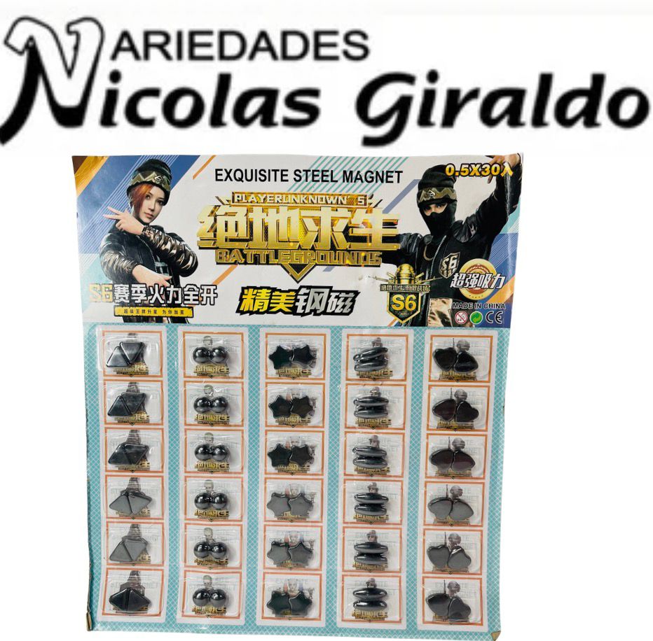 Imanes figuras surtidas carton X30