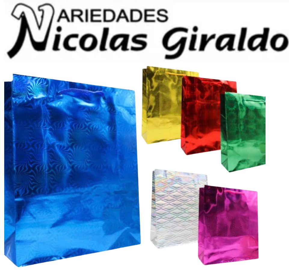 Bolsa regalo tornasol jumbo 42x56 pqtx12 