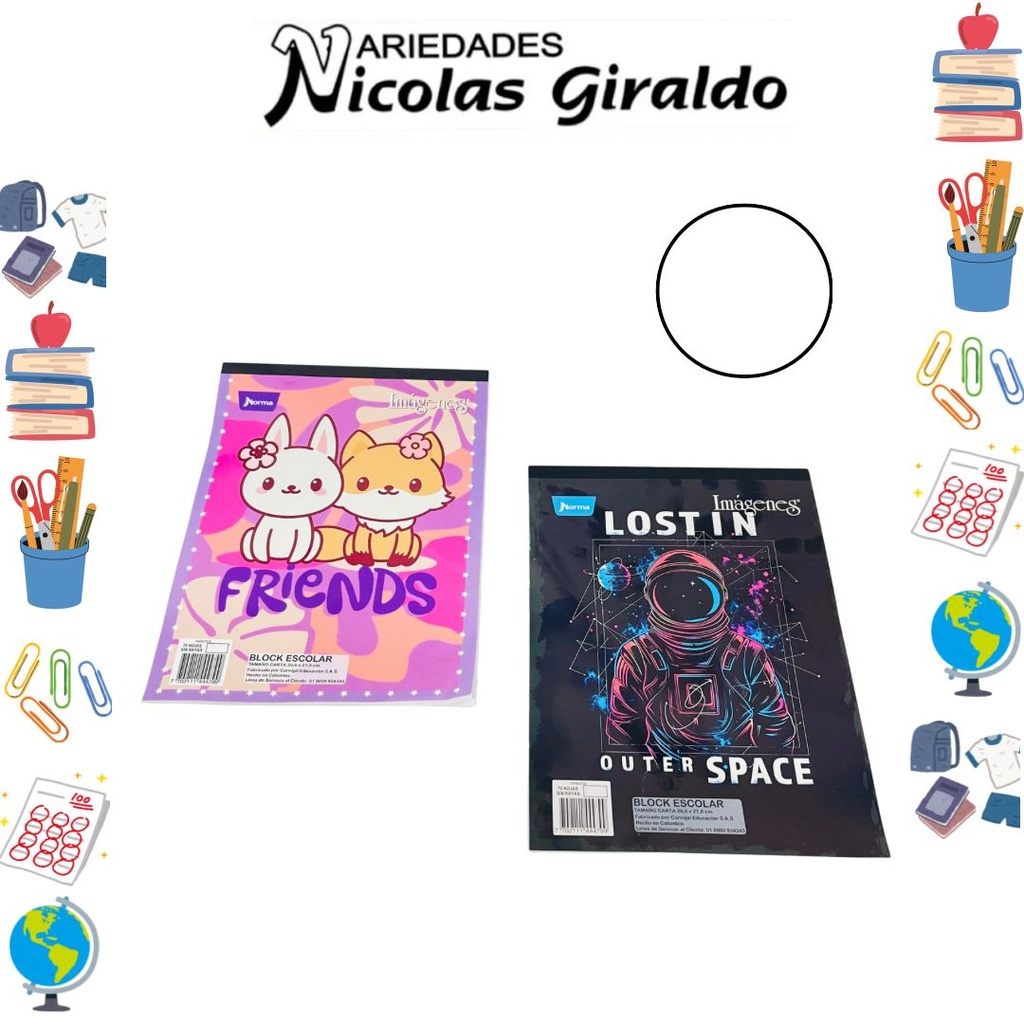 Block norma carta blanco