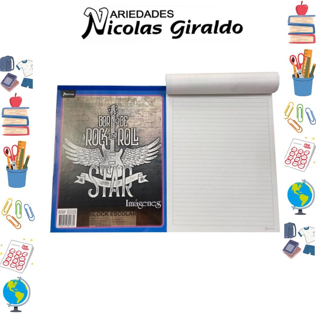 Block norma oficio con rayas