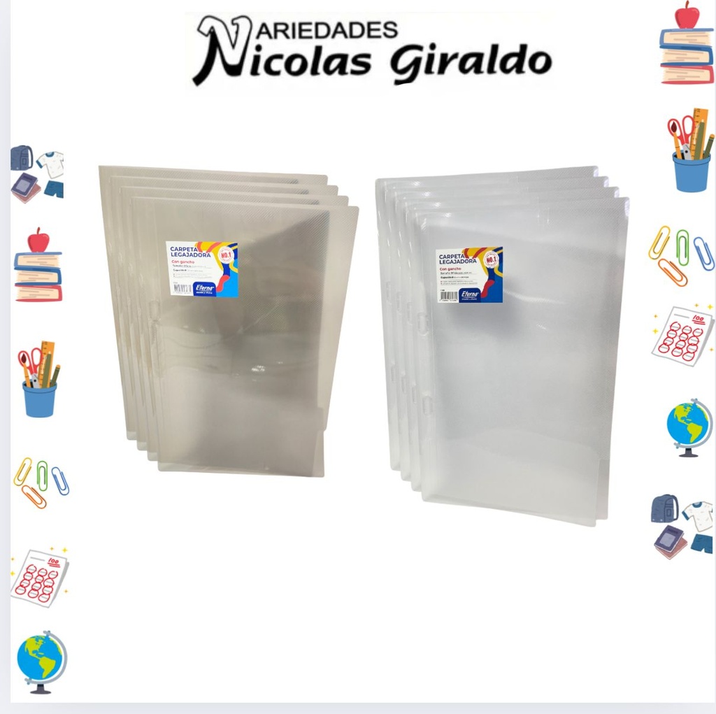 Carpeta eterna plastica legajador oficio