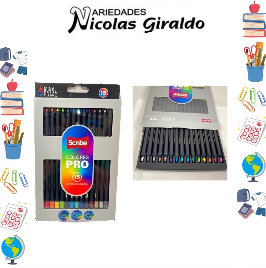 Color scribe PRO x15 piezas