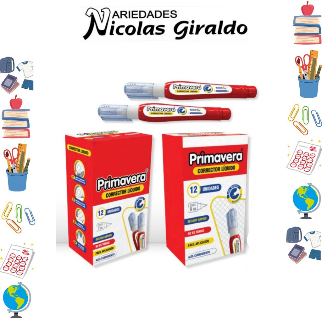 Corrector primavera 9ml caja x12