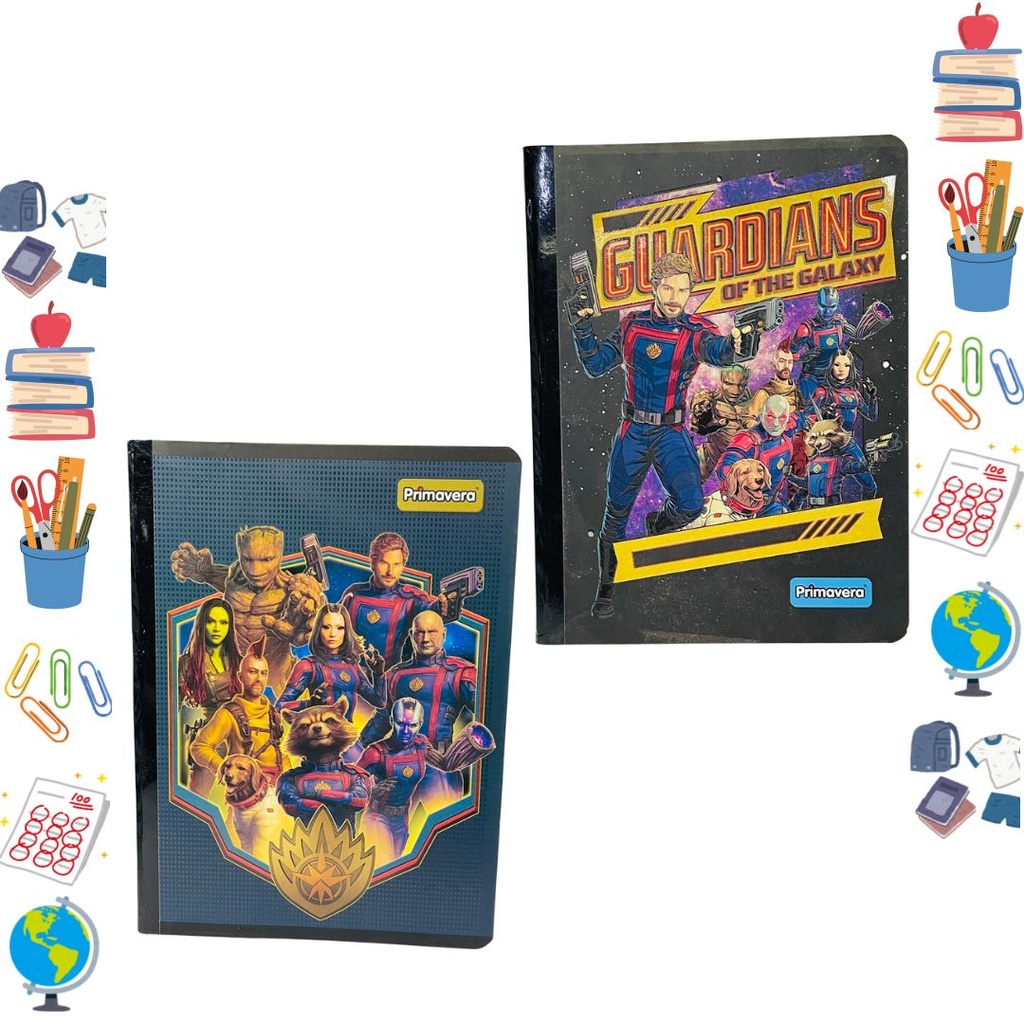 Cuaderno cosido prim. 100 H rayas guardianes (1477P)