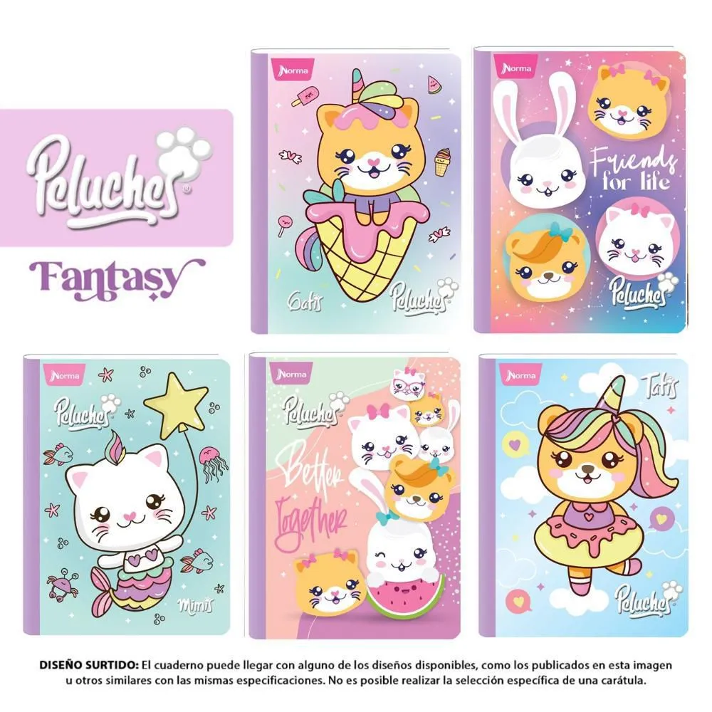 Cuad norma gama media peluche fantasy 100H cuadro