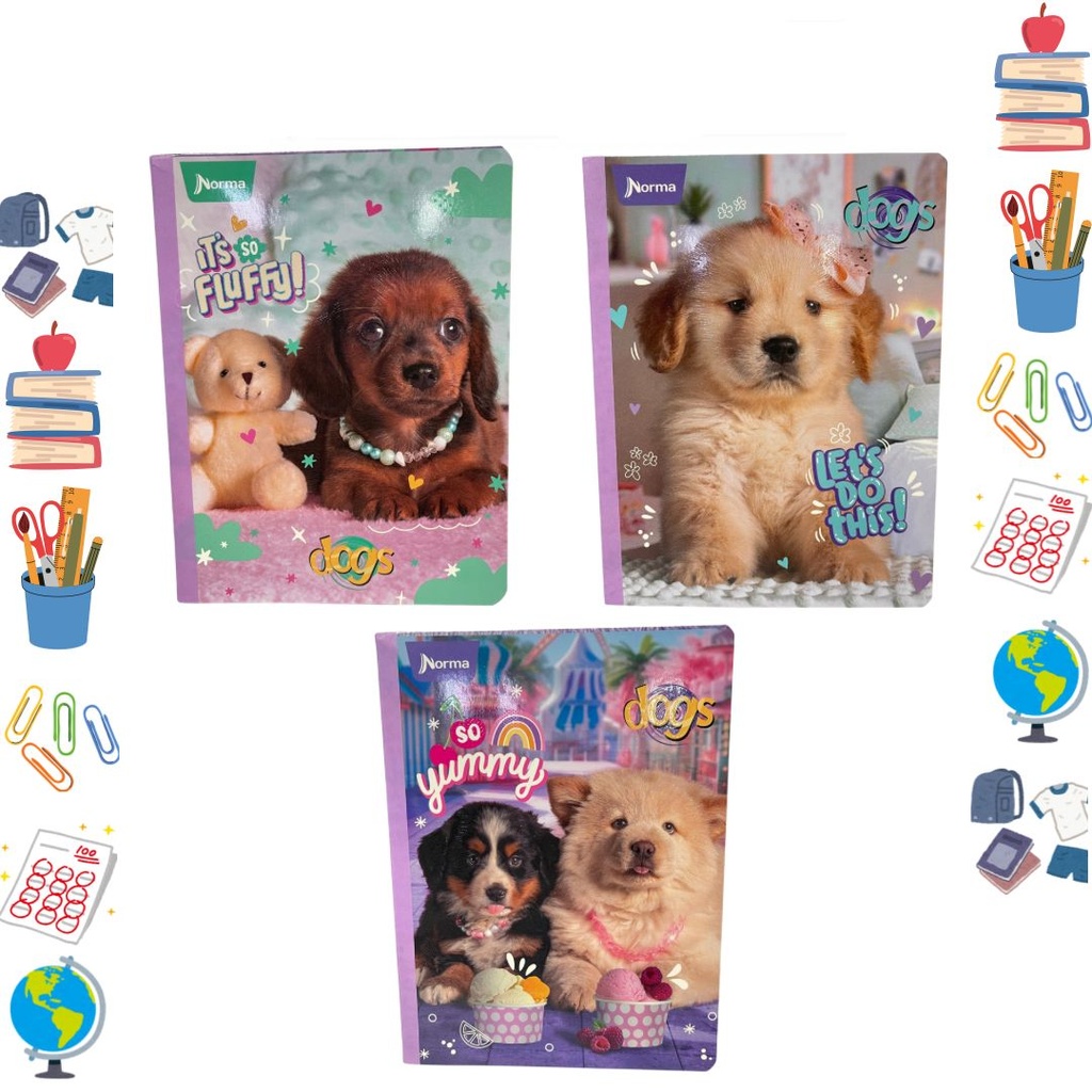 Cuaderno norma gama media perros 100H raya