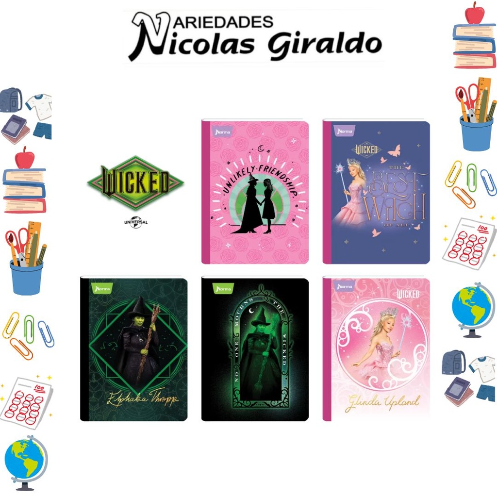 Cuaderno norma gama media wicked 100H cuadro