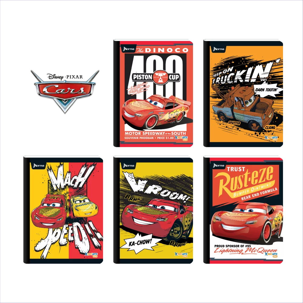 Cuad xpresarte cosido licencia 100H cars