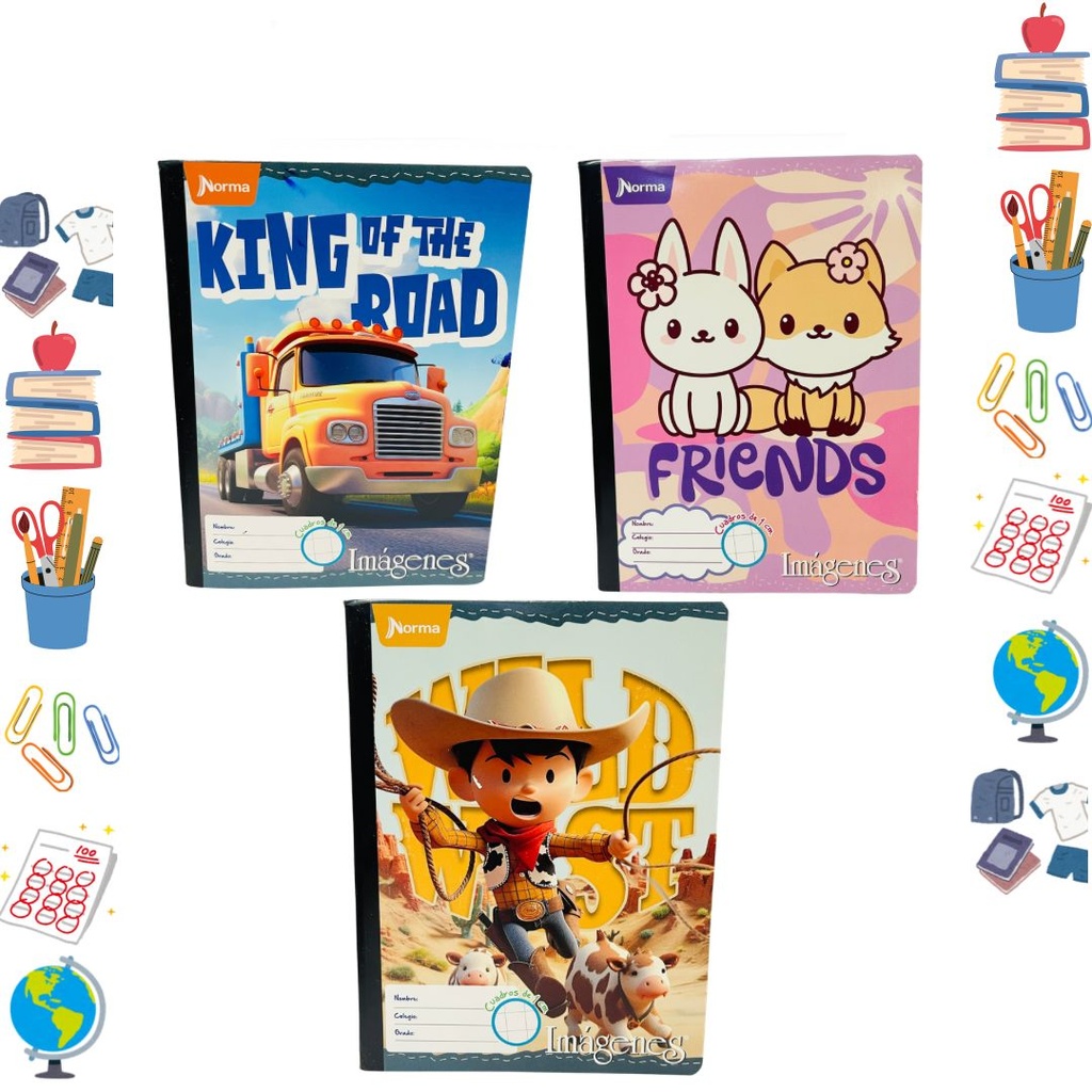 Cuaderno norma cosido economico 100H regleta