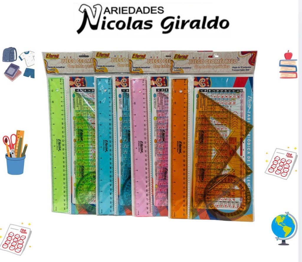 Juego geometrico eterna rigido con tabla periodica