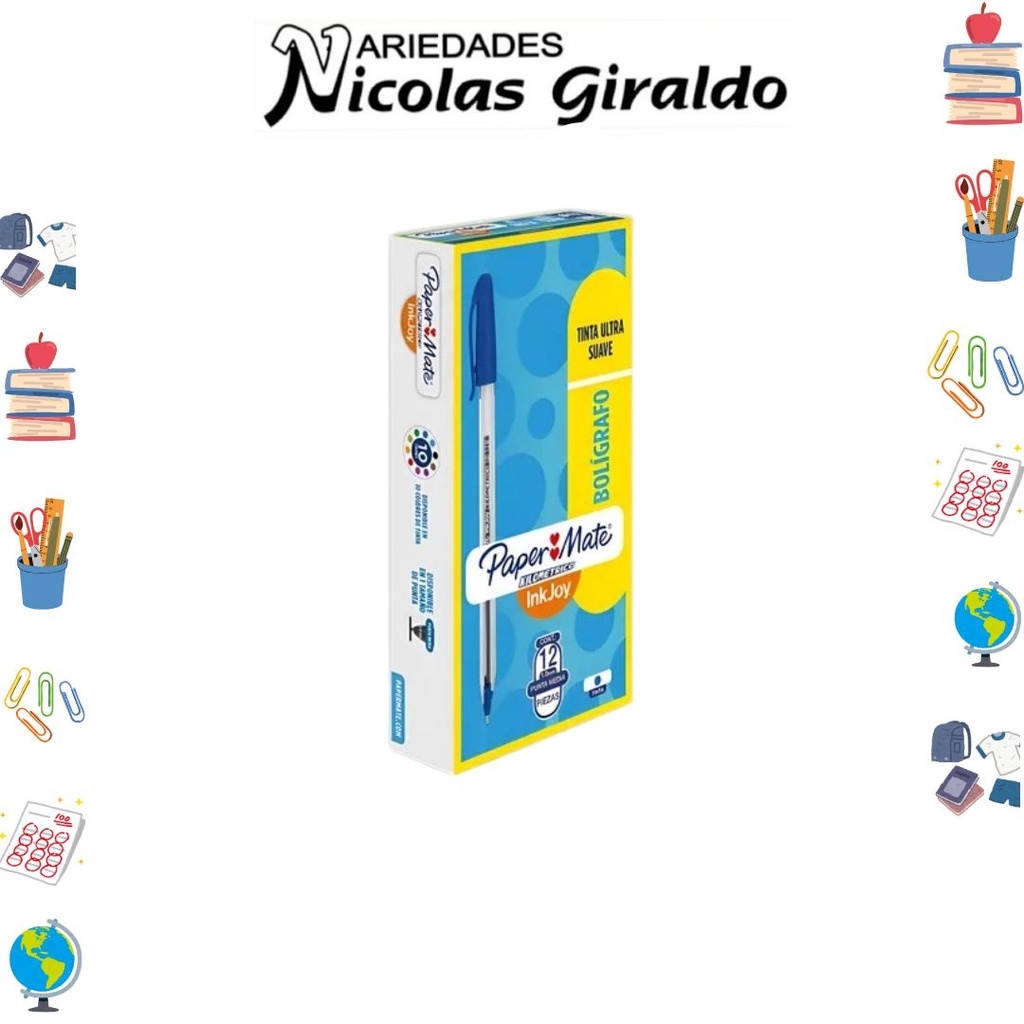 Lapicero kilometrico 100 azul 1.0 tapa x12 
