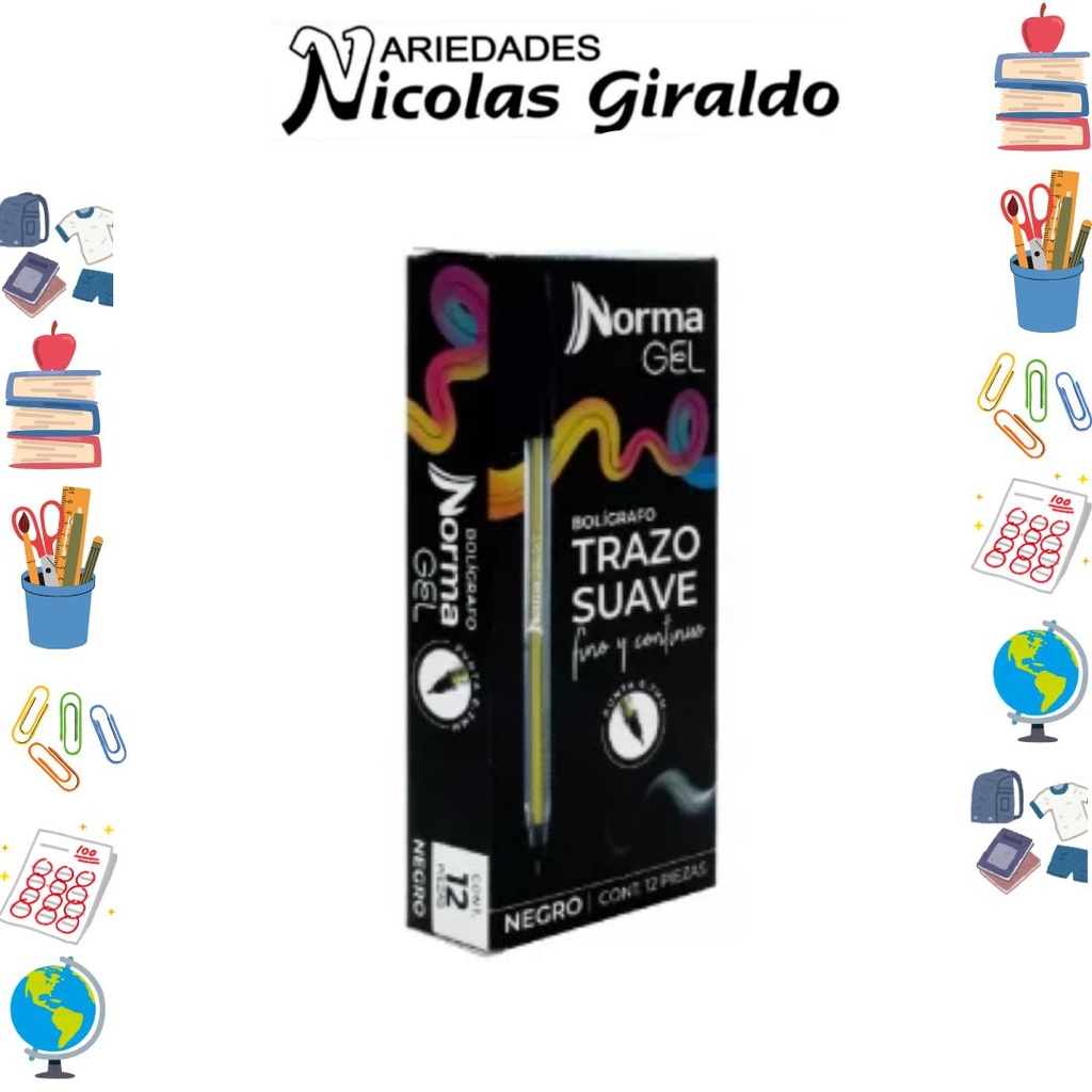 Lapicero norma .7 tapa negro x12