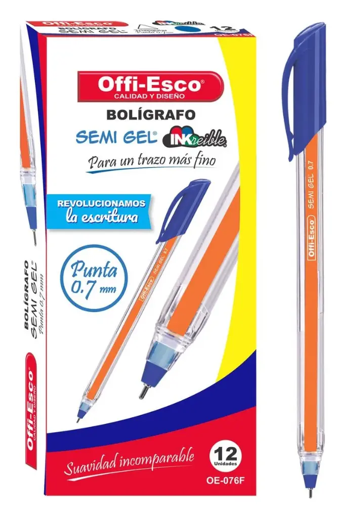 Lapicero offi-Esco tapa azul x12