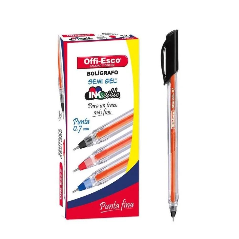 Lapicero offi-Esco tapa negro x12