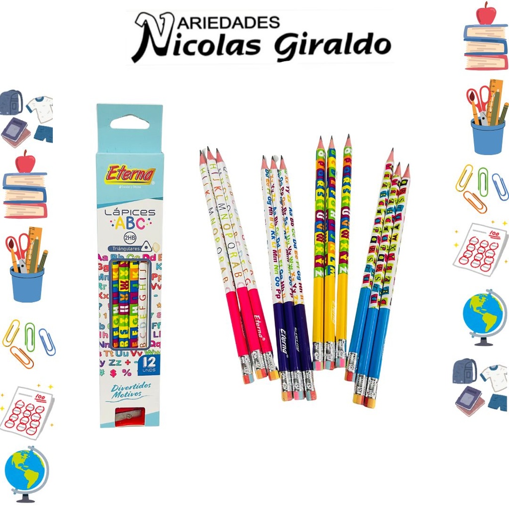 Lapiz eterna abc x12