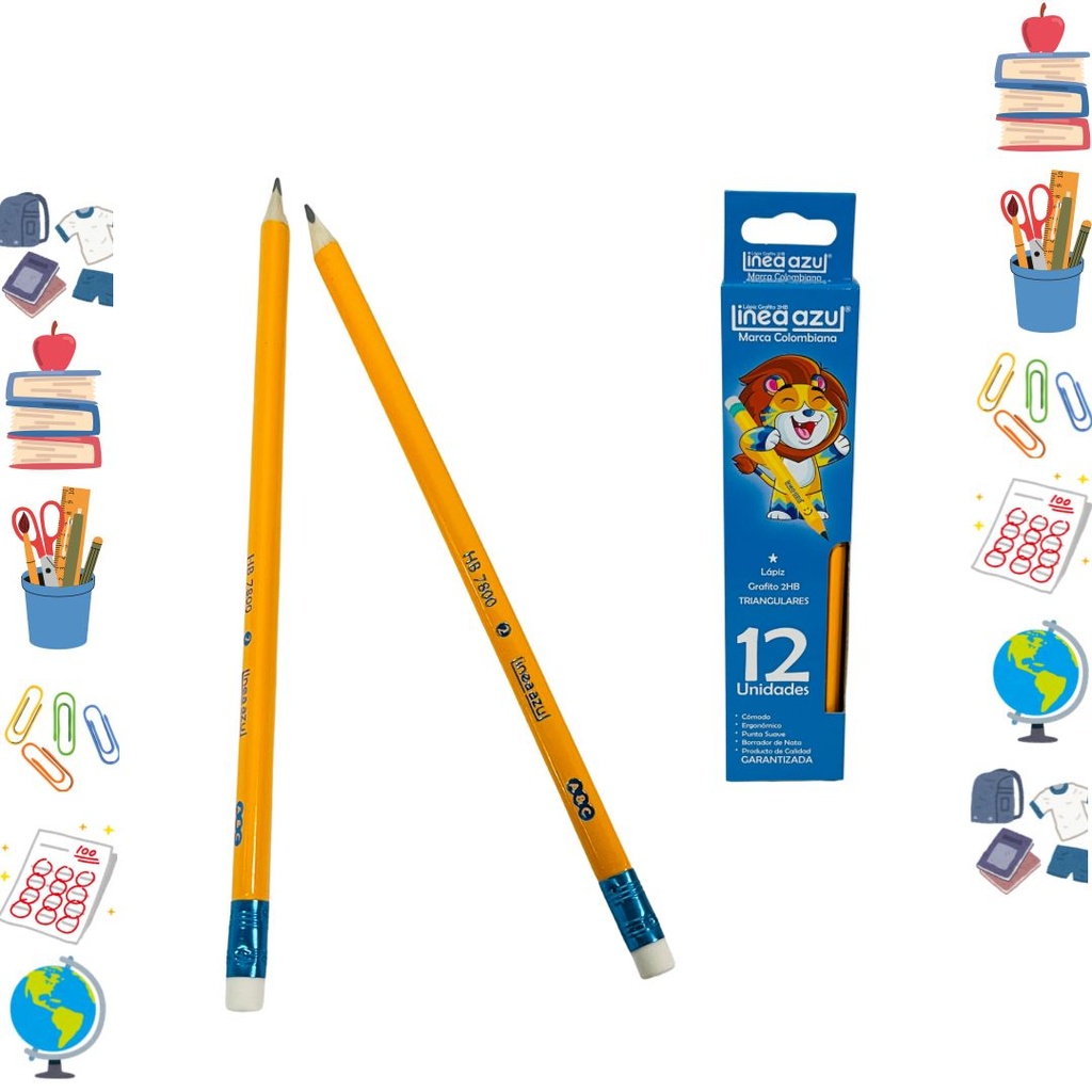 Lapiz linea azul x12 (UND $583)