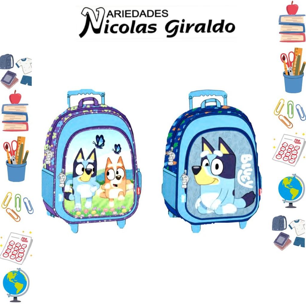 Morral prim. grande ruedas bluey