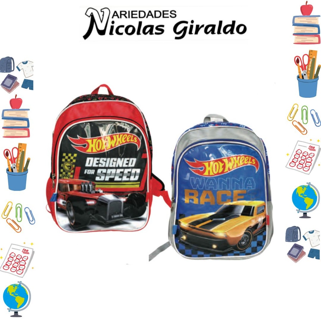 Morral primavera personajes grande hotwheels