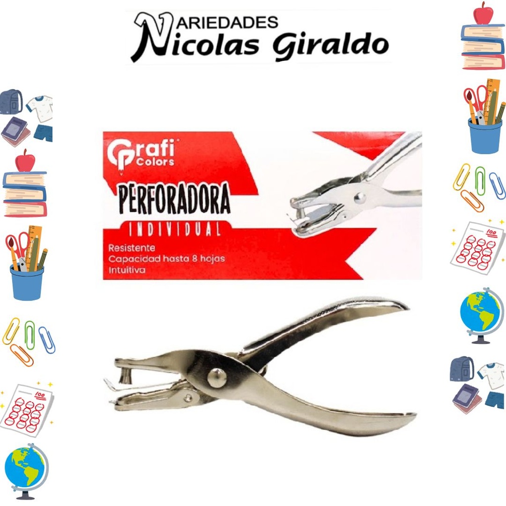 Perforadora 1 hueco graficolors 