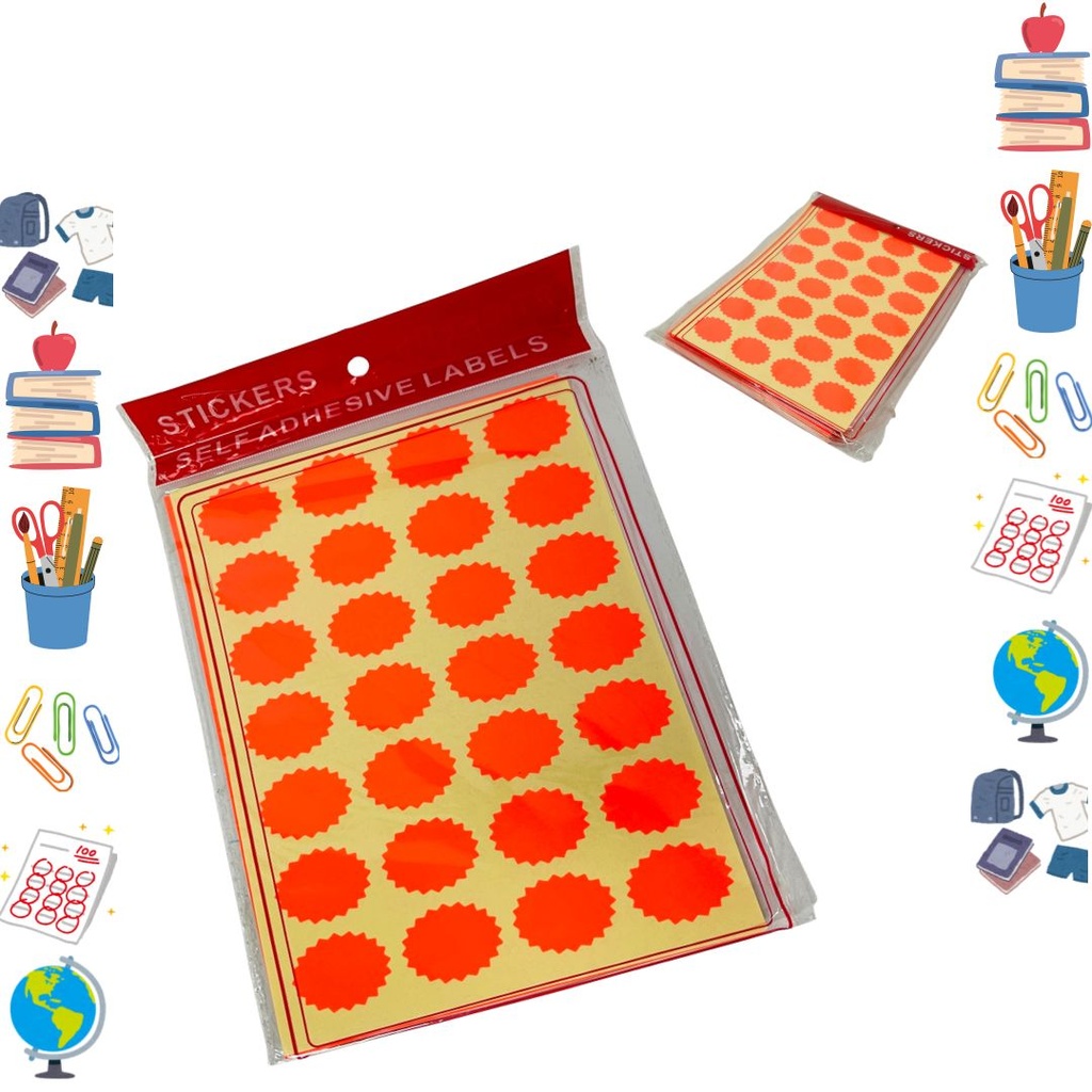 Sticker mini estrella color x10 PAQUETE X10