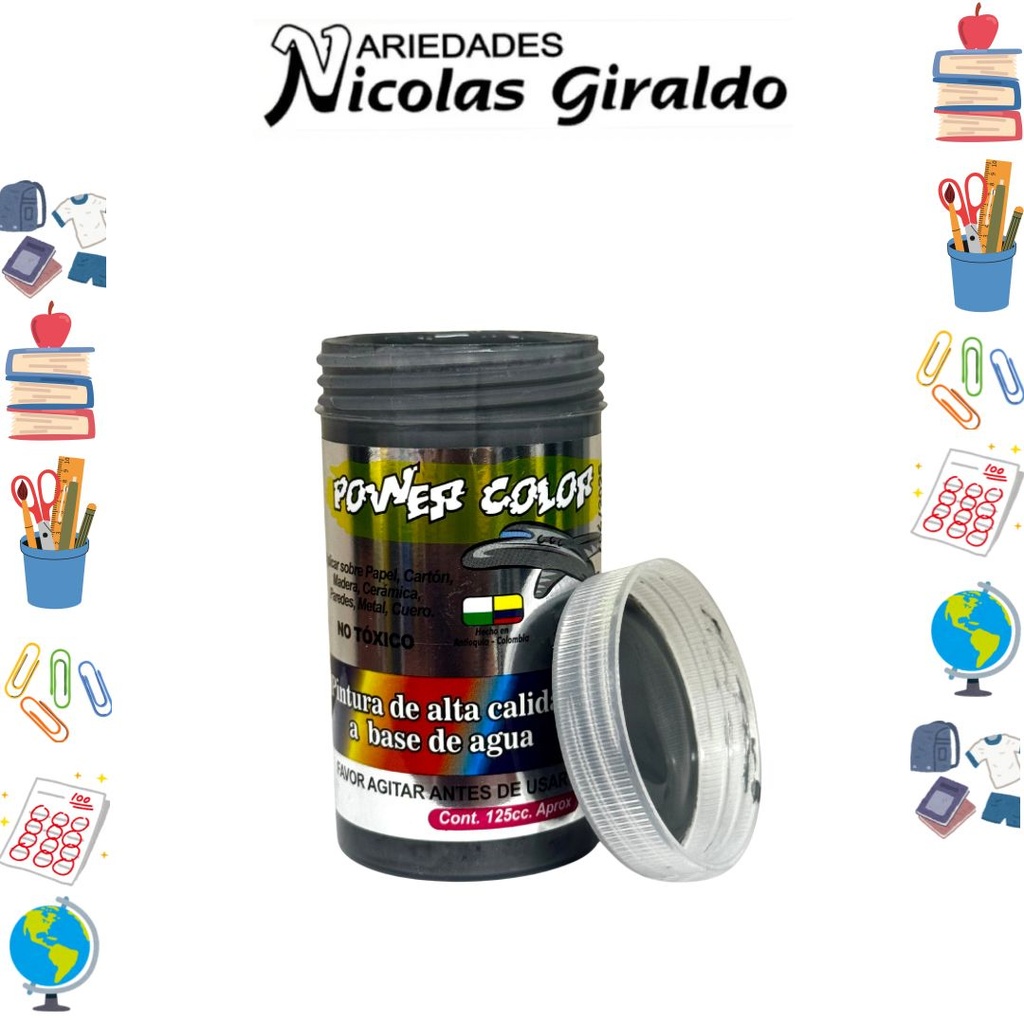 Vinilo power color x125 cc gris