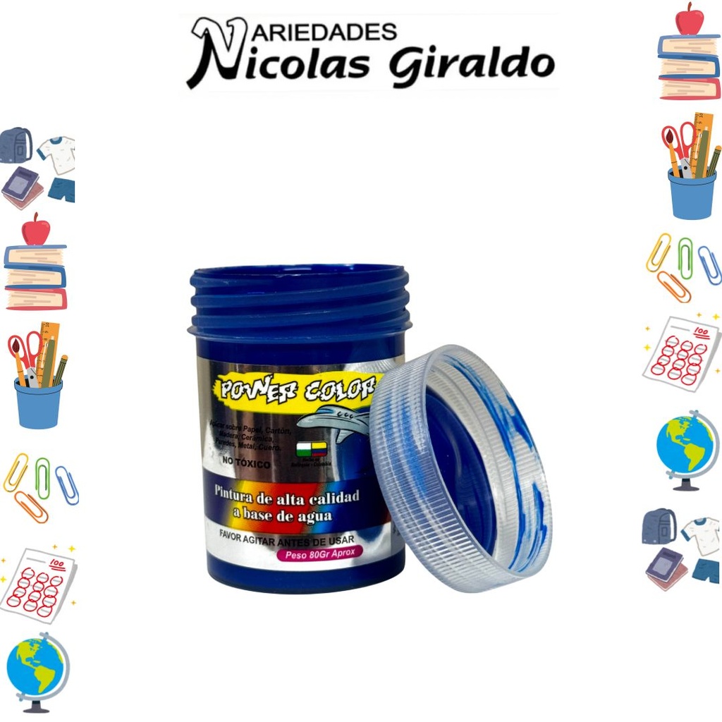 Vinilo power color x80 cc azul oscuro