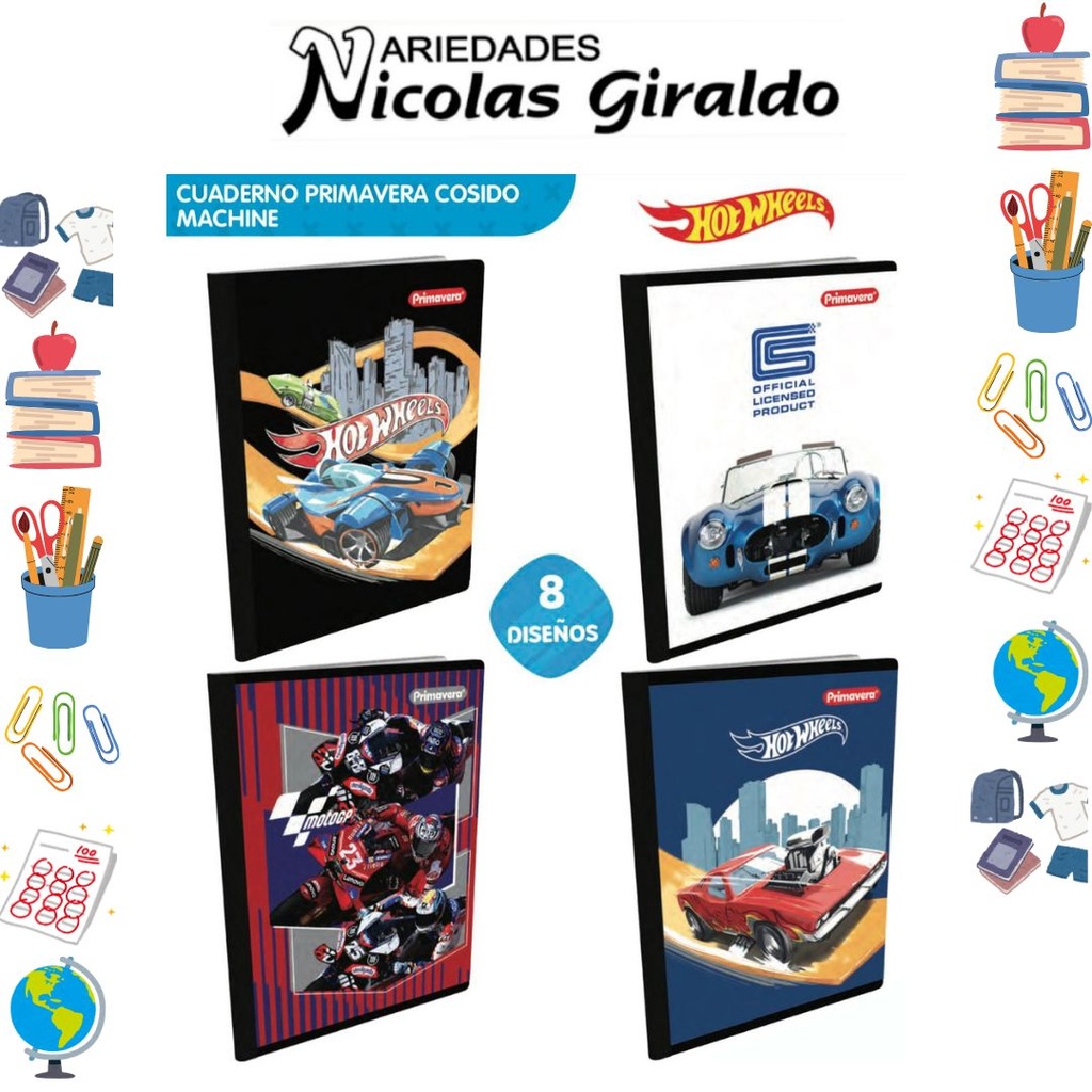 Cuaderno cosido primavera 100H cuadros hombre