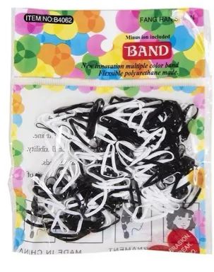 [MR-0362] Caucho gomelo grueso blanco y negro bolsa x12 (MR-0362)