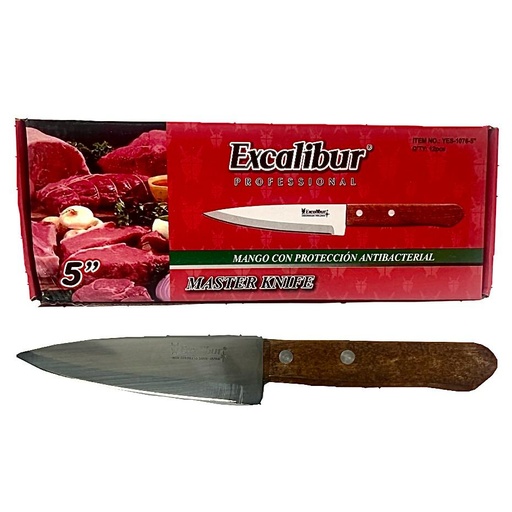[H6311] (YES-1076-5)Cuchillo excalibur madera #5 CAJA X12