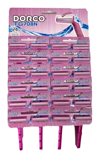[TG708NV-2BR] Dorco carton x24 rosada