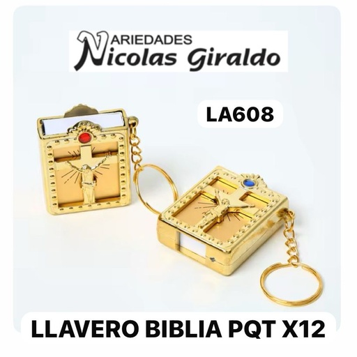 [LA608] @Llavero biblia pqt x12 