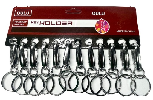 [AK1695] @Llavero mosqueton metalico pqt x12