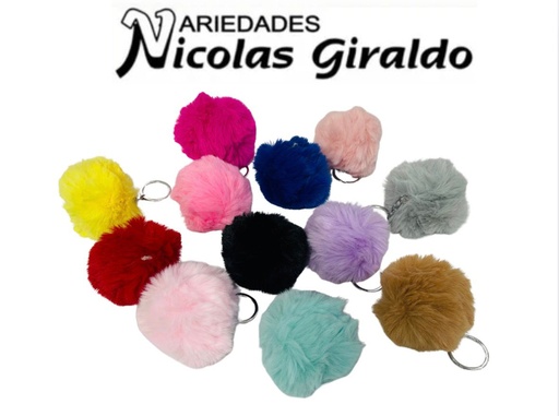 [JAM00593] Llavero peludo bola pqt x12 