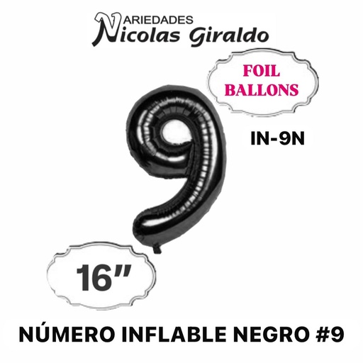 [DF-013] @Numero inflable negro #9