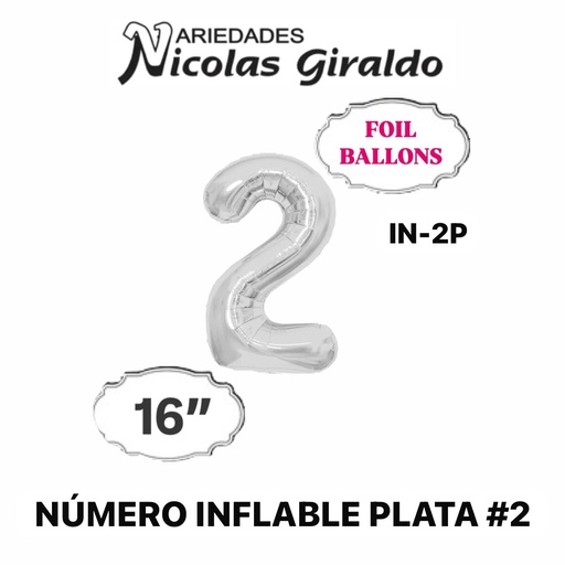 [05-124] @Numero inflable plata #2