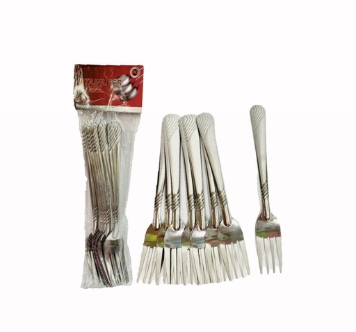 [DP12] Tenedor metal sencillo x12