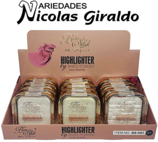 [BS-H01] Iluminador bonshik cuadrado highlighter