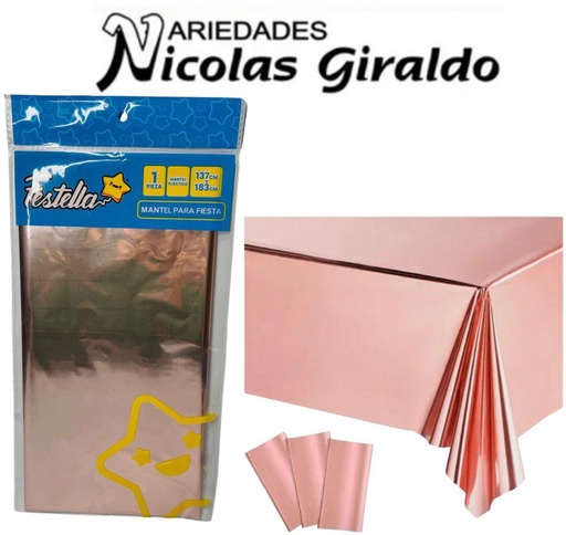 [2D-6828] Mantel fiesta brillante palo rosa