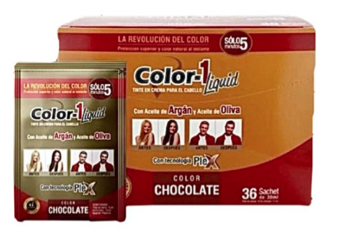 [PT0001084] Tintura liquida chocolate color uno sobre
