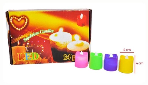 [PT18605] Vela pila mini multicolor X24