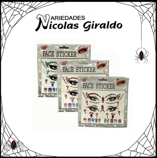 [SLT2743] @Carton stickers rostro x1 Hallowen