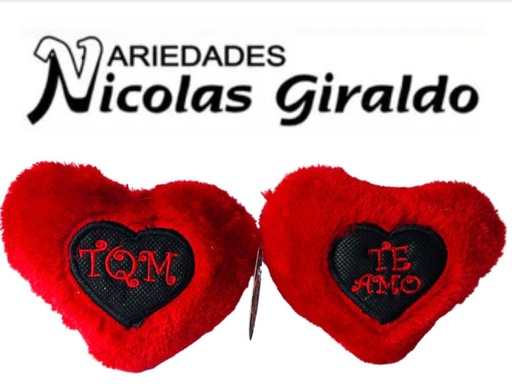 [100276] Llavero cojin corazon pequeño b. plata cariñitos