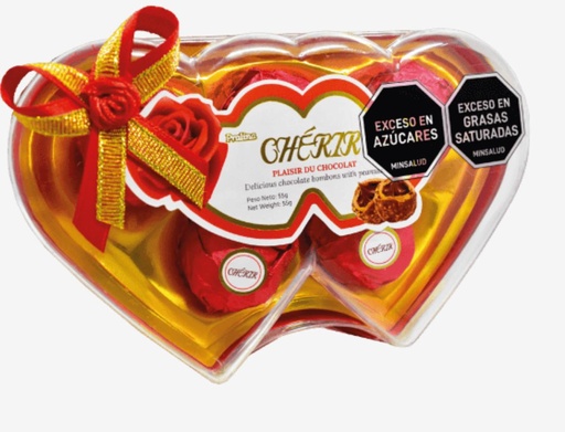 [E35-CH] Chocolate adro corazon X5 doble