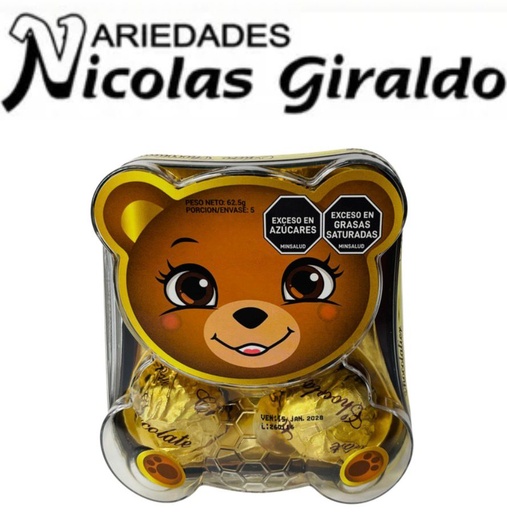 [R5-CH] Chocolate adro oso x 62.5 gr