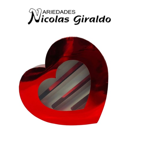 [100743] Corazon grd cariñito metalizado sin mensaje cariñito