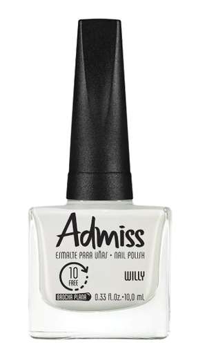 [310249] Esmalte admiss 10ml willy (blanco tiza brocha)