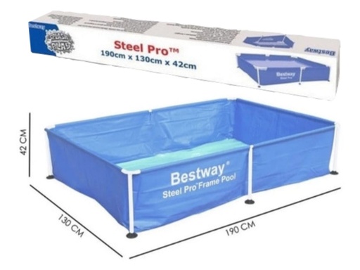 [10472] Piscina rigida rectangular con estructura metalica 1.50x110 x42