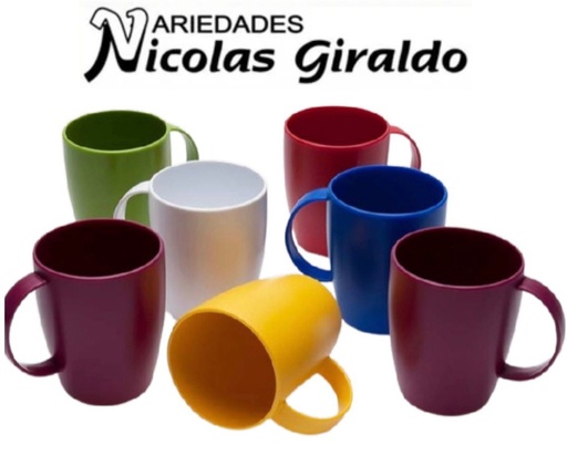 [FH012JEH] Pocillo plastico color grande PQT X12