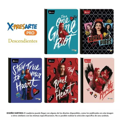[572540] Cuad xpresarte cosido licencia descendientes 100H rayas